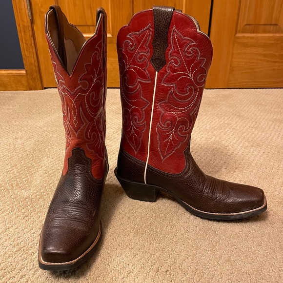 Ariat - Square Toe Cowgirl Boots - Picture 1 of 8